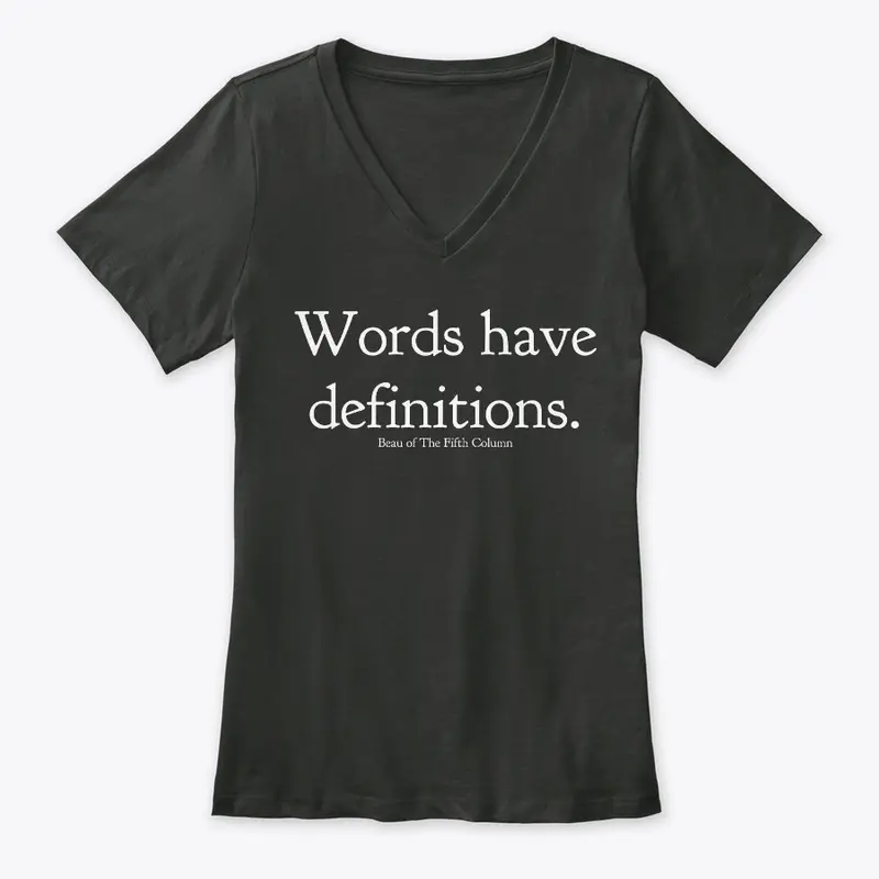 Words have definitions
