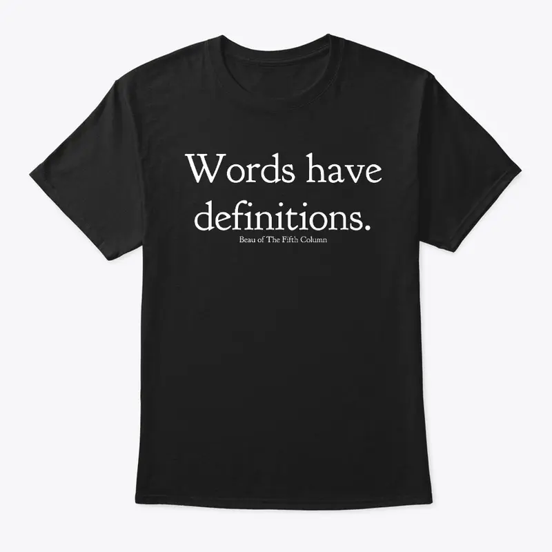 Words have definitions